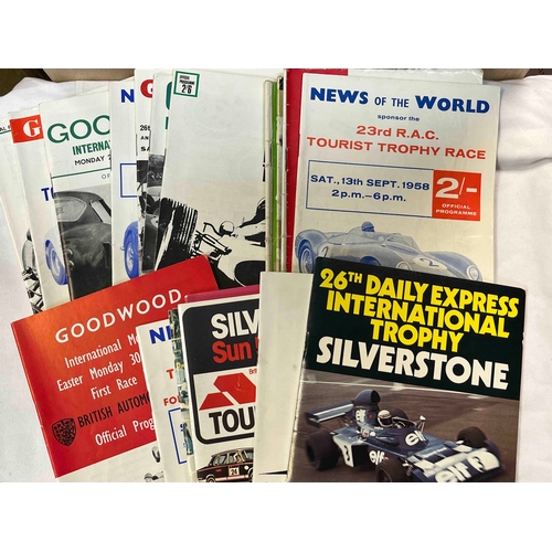 326 - Motor racing programmes from Silverstone and a healthy amount from Goodwood from 56.