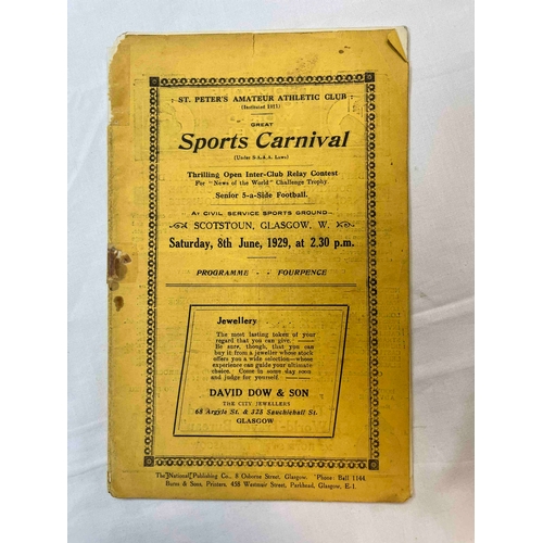 424 - 1929 Carnival Football 5 a side, Includes Celtic, Morton, St Mirren and Kilmarnock