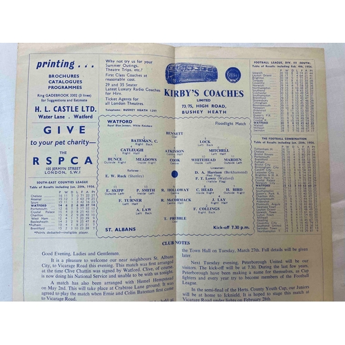 411 - 1955/56 Watford v St Albans, Floodlight match.