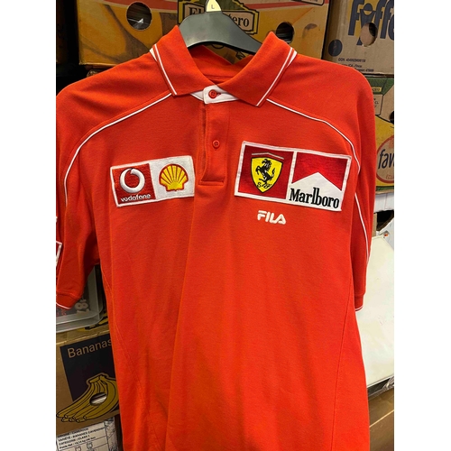 449 - Motor Racing - Ferrari Pit Stop team, FILA Polo Shirt Button, Shell/ Vodafone logo opposite Ferrari/... 