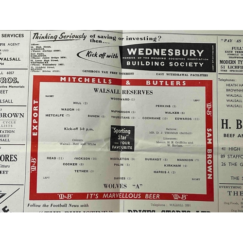 550 - 1958/59 Walsall v Wolves 'A'