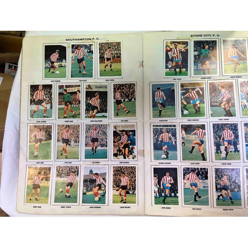 612 - 1969/70 Soccer Stars In Action, Sticker Album complete, plus 1981 Topps Football Album complete with... 