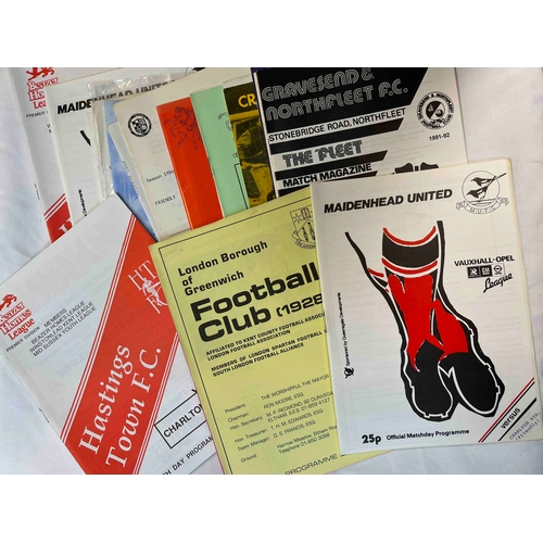 624 - Pack of 20 Charlton Friendlies and Metropolitan matches. S/S included