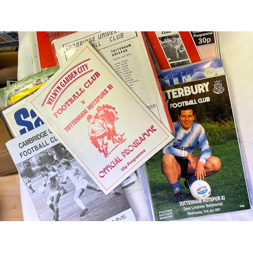 628 - Pack of 40 +Tottenham Hotspur Friendlies, from the 70's onwards.