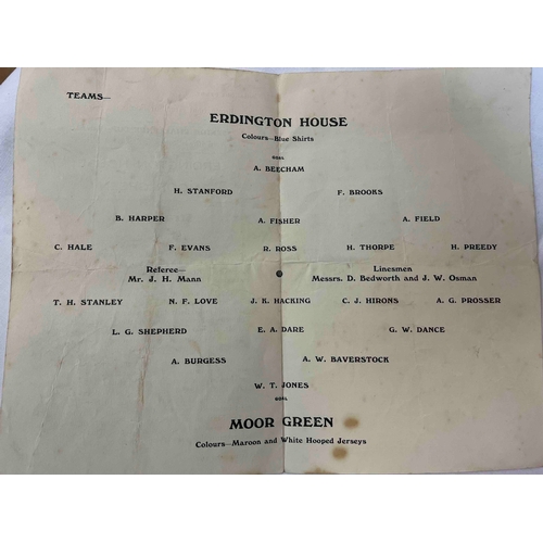 621 - 1935/36 Erdington House v Moor Green, Birmingham Amateur FA, Senior Challenge Cup Final, 4 page a fe... 