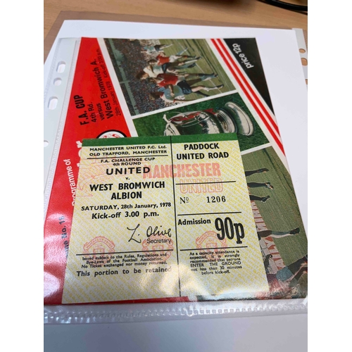 637 - 1977/78 Manchester United v West Bromwich Albion FA Cup, Ticket and Programme