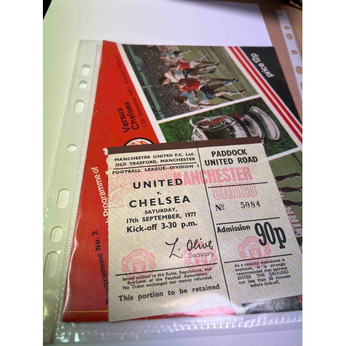 639 - 1977/78 Manchester United v Chelsea Ticket and programme