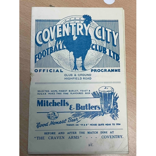 8 - 1938/39 Coventry City v Bristol City, Combination, very good condition for this rare programme.