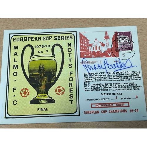 34 - Garry Birtles signed 78/79 first day cover, Featuring the European Cup Series Malmo FF v Nottingham ... 