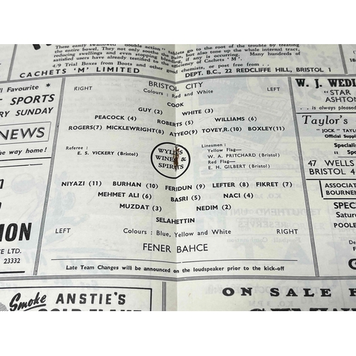 47 - 1953/54 Bristol City v Fenerbahce, Floodlight friendly. Good