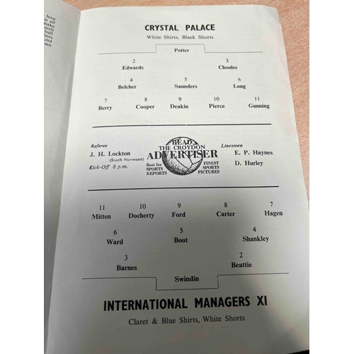 49 - 1955/56 Crystal Palace v International Managers X1