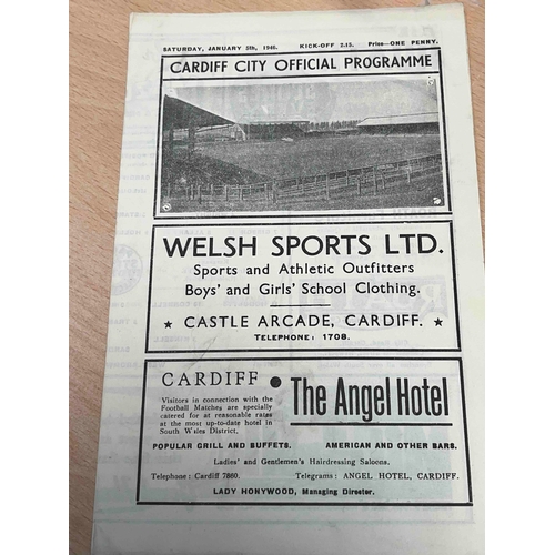 51 - 1945/46 Cardiff City v West Bromwich Albion. Team change but otherwise very good.