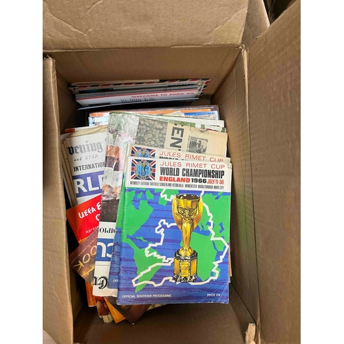 65 - Bulk' Box of World Cup, Euros Assorted programmes and Publications, Great selection slight duplicati... 
