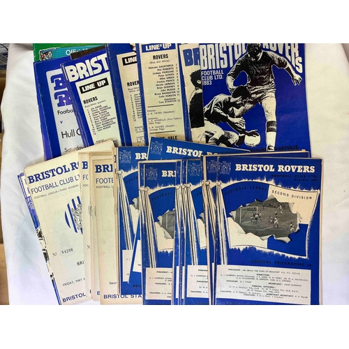 53 - Bristol Rovers, 60 Home Programmes, 12 x 50s, 30 x 60s, 18 x 70s, Unmarked