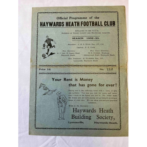 55 - 1932/33 Horsham 'A' v 18th Field Brigade R.A., Sussex intermediate Cup Semi final. Played at Hayward... 