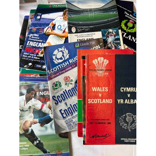 82 - 19 x International Rugby Union Matches, Featuring England, Wales and Scotland.  Earliest England v S... 
