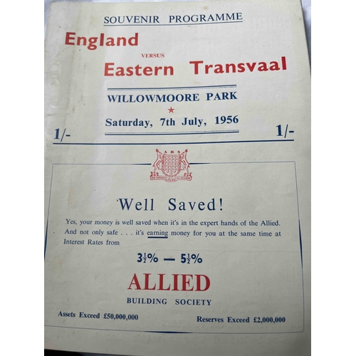 86 - 1956 England Touring Team  v Eastern Transvaal, Willowmore Park, good condition