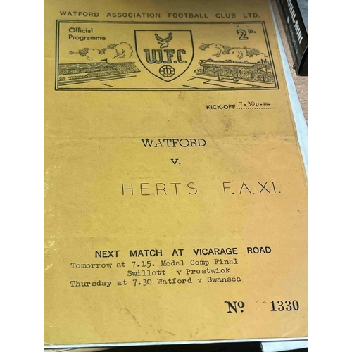 78 - Watford v Herts FA X1. TC and annotation on line up page.