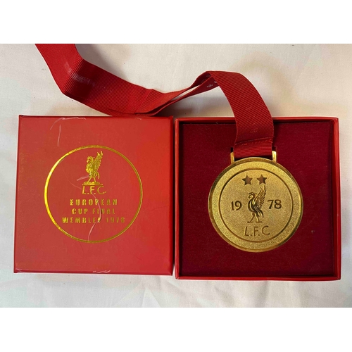 113 - 1978 Liverpool Replic Medal, European Cup 1978. Box slightly marked.