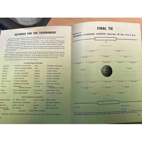 239 - World Cup 1966 Official Tournament Programme, Totally clean, no writing, just a crease on the bottom... 