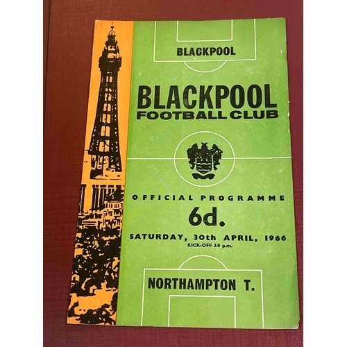 244 - 1965/66 Blackpool v Northampton Town, One of the rarer programmes from the Season in the Sun. Clean ... 