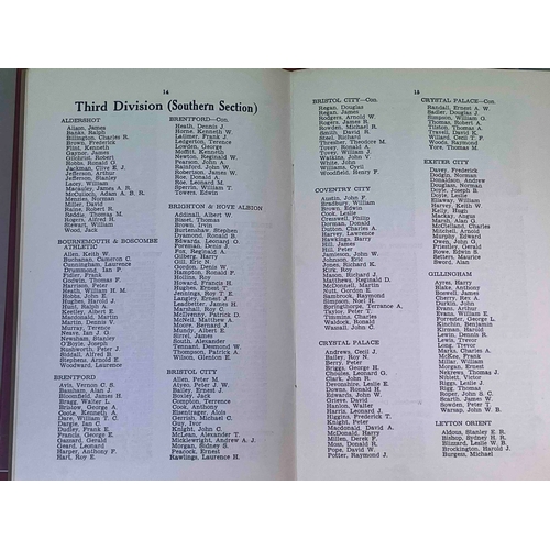 257 - 1954/55 The Football League, Retain and Transfer List. Includes Duncan Edwards listed and Chelsea wo... 