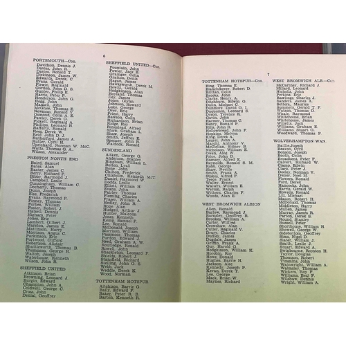 258 - 1955/56 The Football League, Retain and Transfer List. As of May 7th 55. Top of booklet states Stric... 