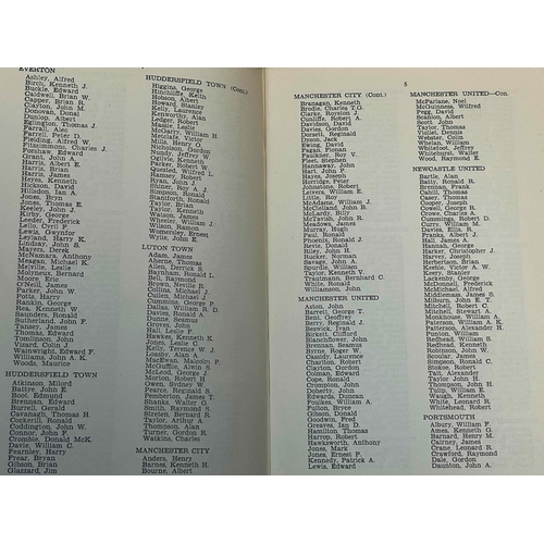 258 - 1955/56 The Football League, Retain and Transfer List. As of May 7th 55. Top of booklet states Stric... 