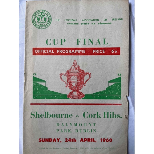 261 - 1960 FAI Cup Final, Shelbourne v Cork Hibs. Creases but good condition