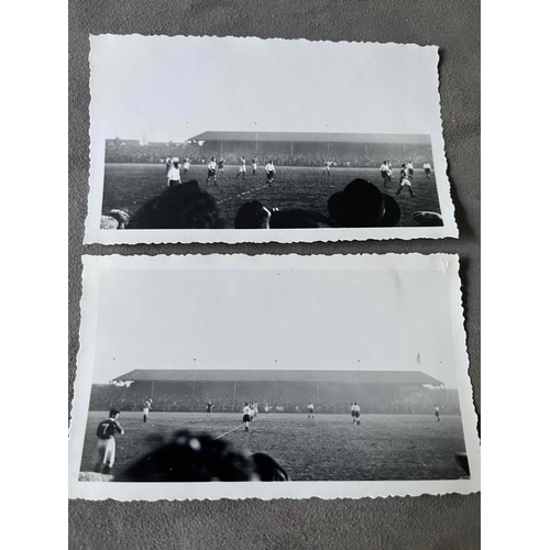 267 - 2 x Original Photos Swindon Town v Stoke City FA Cup Tie, early 50's. Pictures denote 1/ the Kick of... 