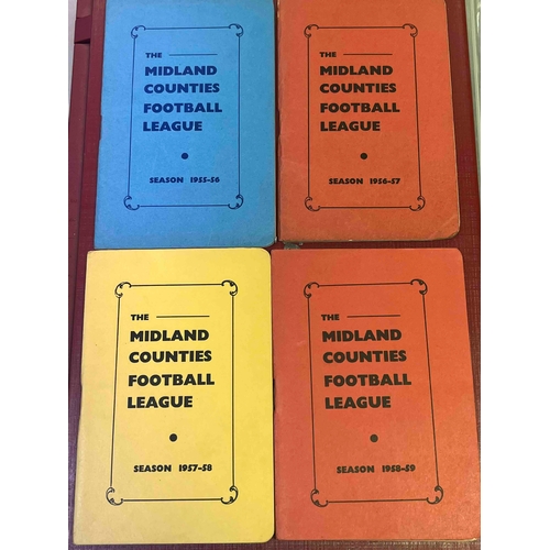 272 - 8 x Midland Counties League Handbooks dating from 1951/52 to 58/59