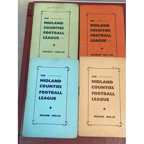 272 - 8 x Midland Counties League Handbooks dating from 1951/52 to 58/59