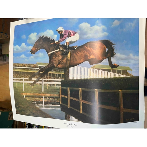 274 - 4 x horse Racing prints, 2 @ 24x21cm the other two half the size. Great Prints ideal for a Pub or a ... 