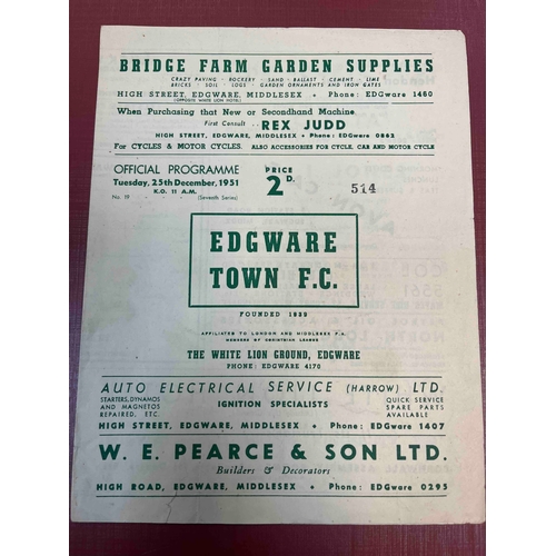 283 - 1951/52 Edgware Town v Hounslow , Corinthian League