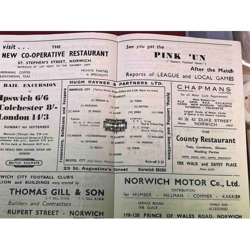 286 - 1949/50 Norwich City v Bristol City, good condition