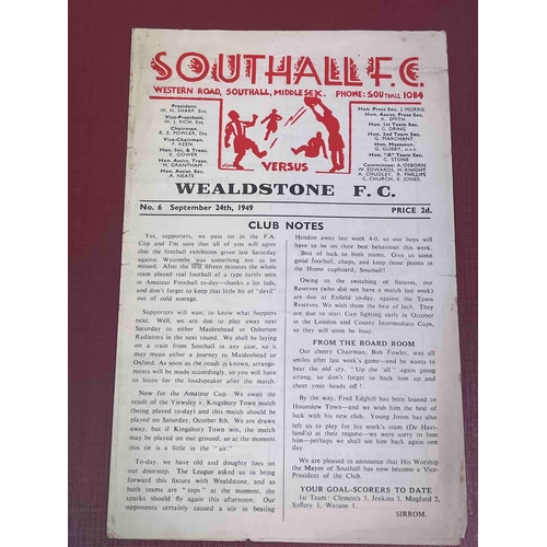 245 - 1949/50 Southall v Wealdstone, Athenian League, TC