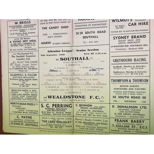 245 - 1949/50 Southall v Wealdstone, Athenian League, TC