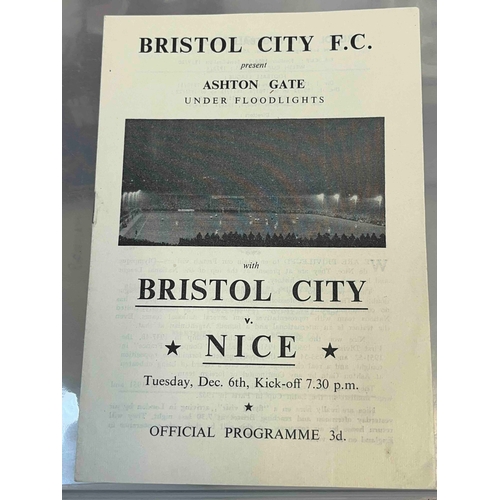 46 - 1955/56 Bristol City v Nice, Friendly, Good