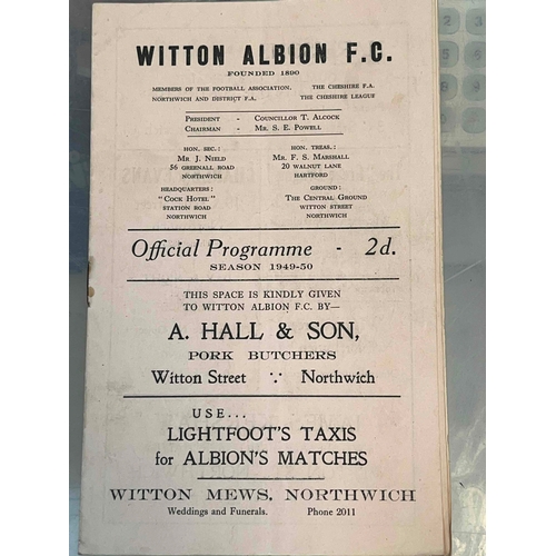 73 - 1949/50 Witton Albion v Mossley, FA Cup, Team changes for Mossley, First round