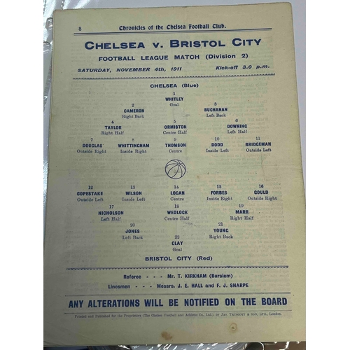 5 - 1911/12 Chelsea v Bristol City, very good condition