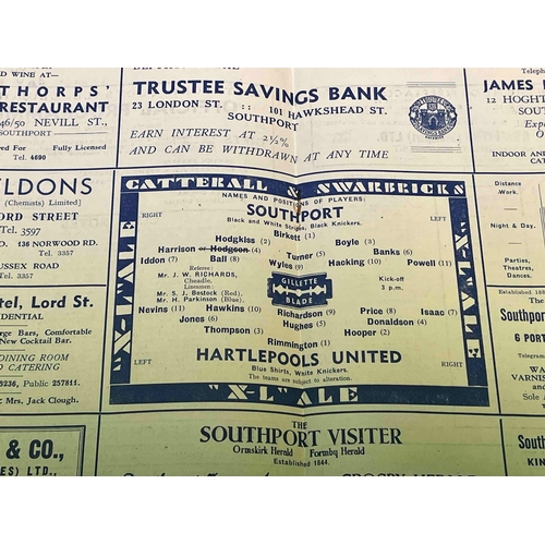 12 - 1948/49 Southport v Hartlepool good condition