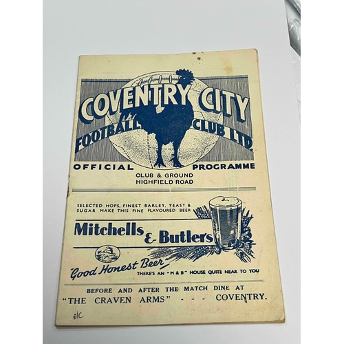 17 - 1937/38 Coventry City Reserves v Bristol City Reserves, London Combination, Good condition