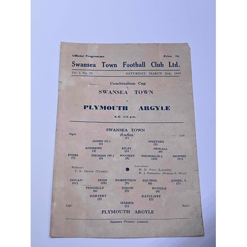 23 - 1948/49 Swansea Town v Plymouth Argyle, Combination Cup.