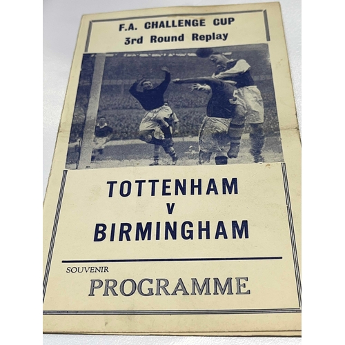 76 - 1961/62 Pirate Programme, Tottenham v Birmingham City FA Cup 3rd round replay.Crease mark, but progr... 