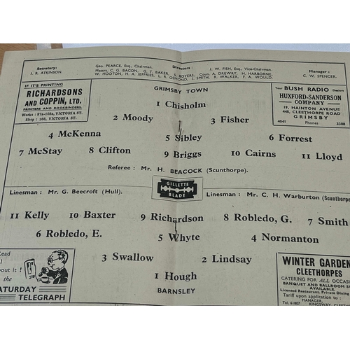 98 - 1948/49 Grimsby Town v Barnsley, Played on Xmas day, Very Clean Copy