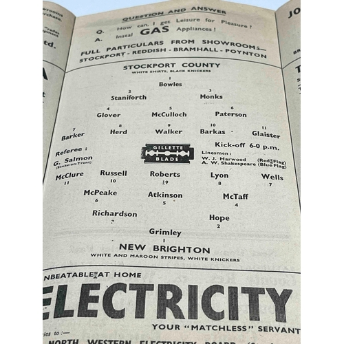 103 - 1948/49 Stockport County v New Brighton, great condition.