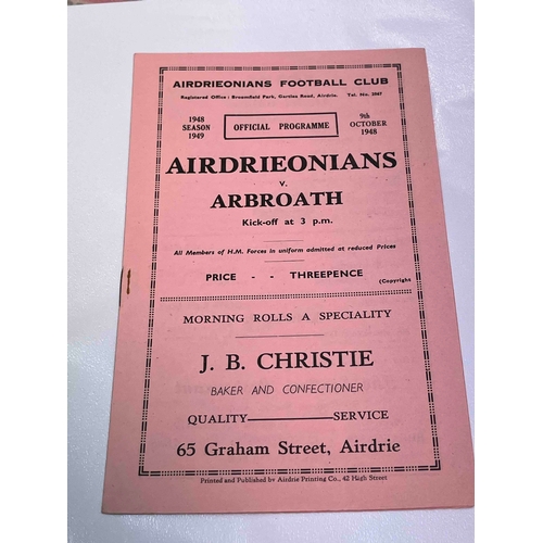 133 - 1948/49 Airdrieonians v Arbroath, Rare 40's programme from Scotland.