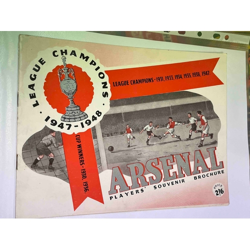 155 - Arsenal 47/48 Souvenir booklet. 28 page Players Souvenir brochure of the League Championship winning... 