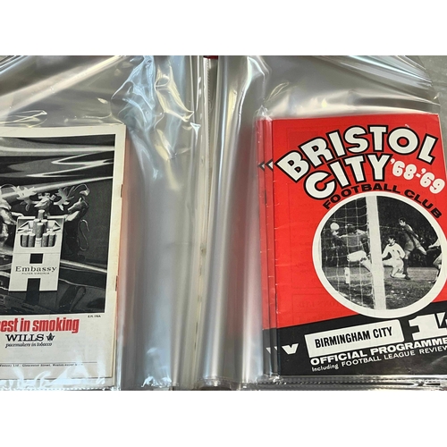 168 - 1968/69 Full set of Bristol City Homes in a folder. Including Cup games.