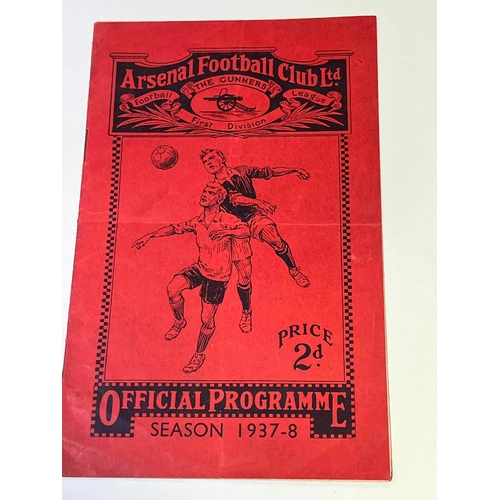 195 - 1937/38 Arsenal v Sunderland, good condition